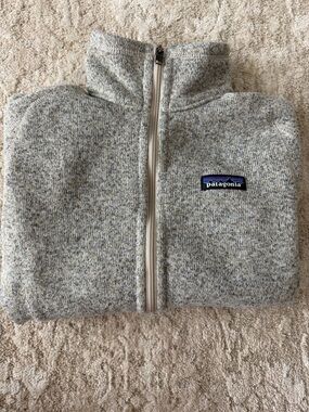 Patagonia Heathered Oatmeal Full-Zip Better Sweater